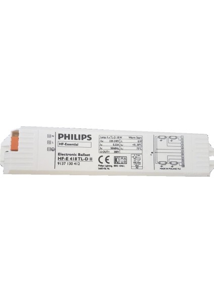 Hf-E 418 Tl-D Iı 220-240 V 60 Hz Elektronik Balast