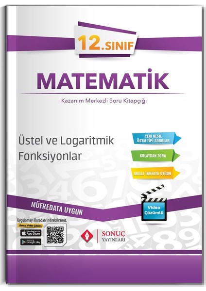 Sonuç Yayınları  12.Sınıf Matematik Kazanım Merkezli Soru Bankası 2020