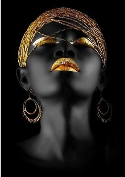 Afrikalı Kadın 3'lü Kanvas Tablo 35 x 50 cm fiyatları