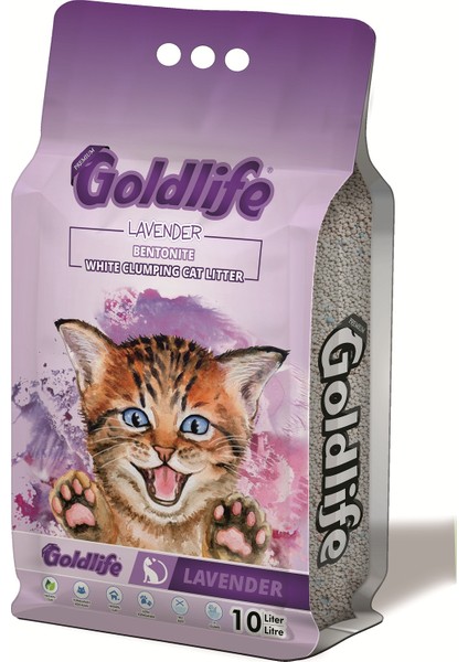 Gold Life Premium Lavender Kedi Kumu 10 l