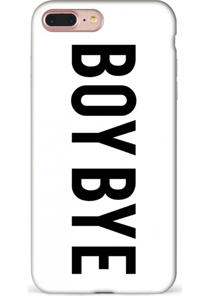 Samsung Galaxy A7 (2018) Boy Bye Baskılı Baskılı Telefon Kılıfı Beyaz