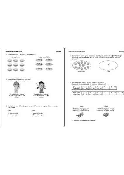 Matematiksel Karşılaştırmalar 1. Seviye