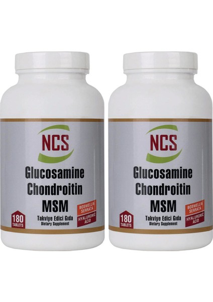 Glucosamine Chondroitin Msm Hyaluronic Acid Bosvella 180 Tablet x 2 Adet