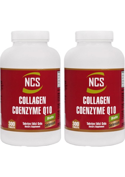 Hidrolize Collagen Coenzyme Q10 Biotin Zinc Selenium 300 Tablet x 2 Adet