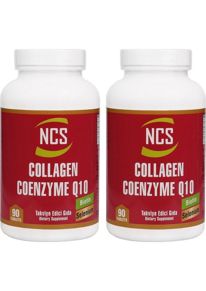 Hidrolize Collagen Coenzyme Q10 Biotin Zinc Selenium 90 Tablet x 2 Adet