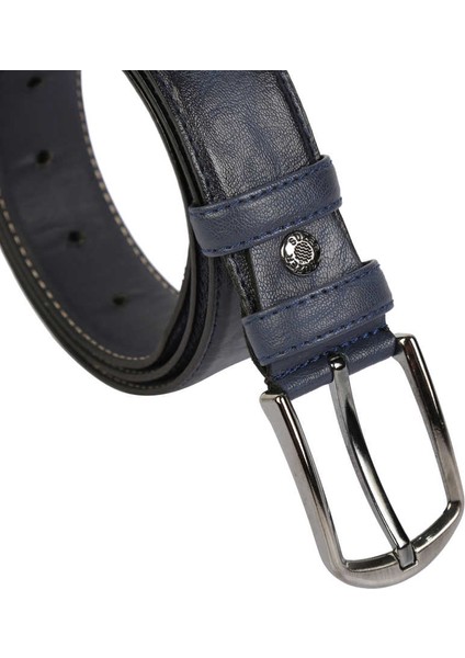 Lacivert Eskitme Desenli Suni Deri 3.5 Cm.lik Klasik Kemer - 8049 fiyatları