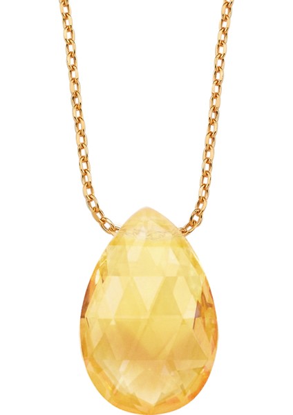 Altınsepeti Rose Altın Turuncu Damla Taşlı Kolye AS1523KLR2