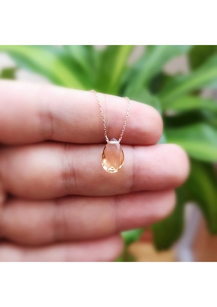 Altınsepeti Rose Altın Turuncu Damla Taşlı Kolye AS1523KLR2 fiyatları