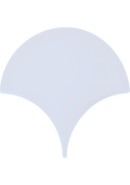 17x17 cm Beyaz Balık Pulu Seramik