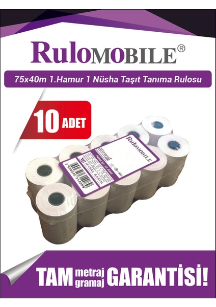 75 x 40 m 1. Hamur Rulo (10 Adet) fiyatları