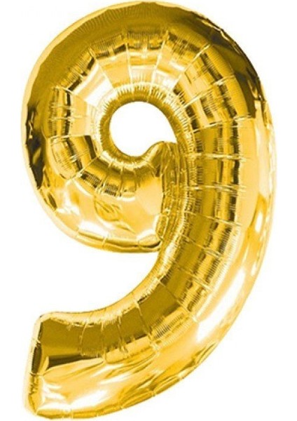 PartiPan Folyo Balon 9 Rakam Altın 110 cm