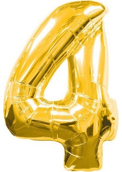 PartiPan Folyo Balon 4 Rakam Altın 110 cm