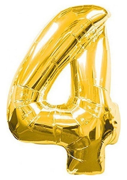 PartiPan Folyo Balon 4 Rakamı Altın 40 cm
