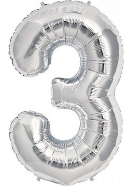 PartiPan Folyo Balon 3 Rakam Gümüş 110 cm fiyatları