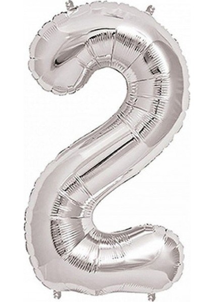 PartiPan Folyo Balon 2 Rakamı Gümüş 40 cm