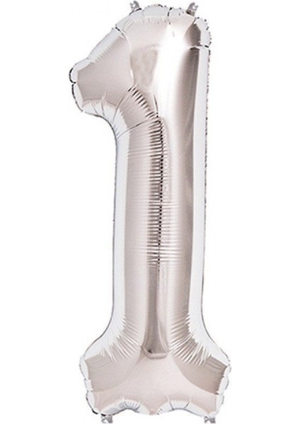 PartiPan Folyo Balon 1 Rakam Gümüş 110 cm fiyatları