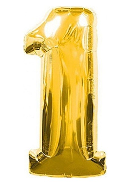 PartiPan Folyo Balon 1 Rakam Altın 40 cm