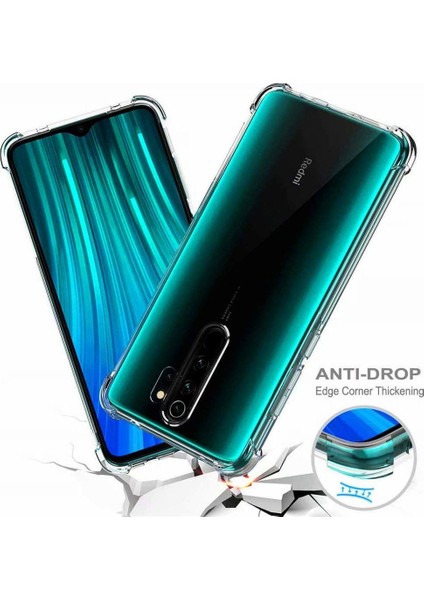 Xiaomi Redmi Note 8 Pro Ultra Ince Antishock Premium Şeffaf Silikon Kılıf Airbag Arka Kapak