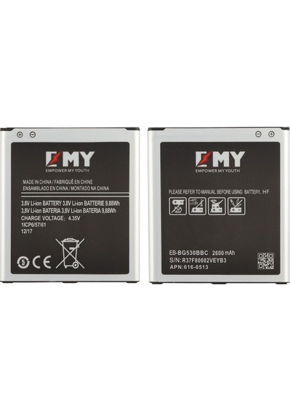 Samsung Galaxy G530 Grand Prime İçin NT-29059 AA Kalite 2620 mAh Batarya