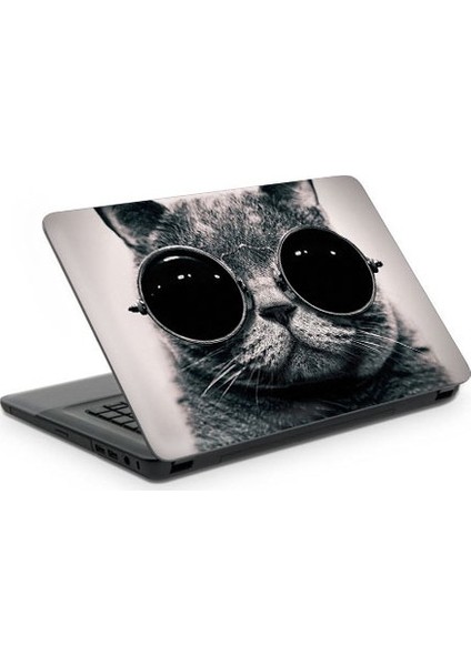 Gözlüklü Kedi Notebook Sticker