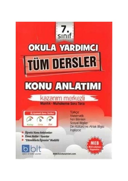 7. Sınıf Okula Yardımcı Tüm Dersler Konu Anlatımı