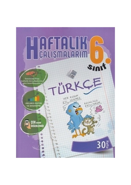 6. Sınıf Türkçe Haftalık Çalışmalarım 30 Hafta