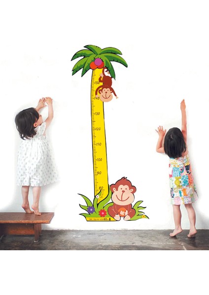 Kt Decoration Palmiye Ağacı ve Sevimli Maymun Boy Ölçer Gelişim Tablosu