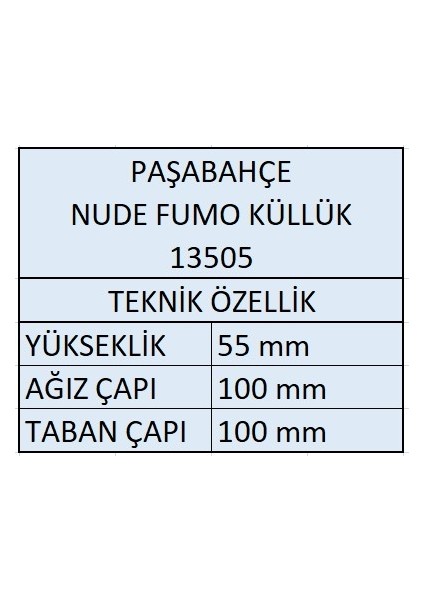 13505 Nude Fumo Kristal Küllük fiyatları