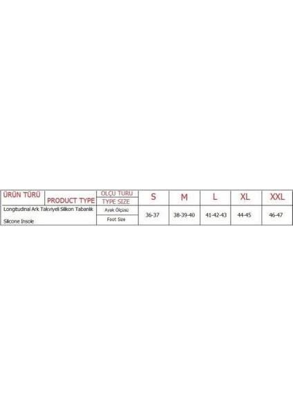 Silikon Tabanlık Longitudinal Ark Takviyeli Destekli - Soles