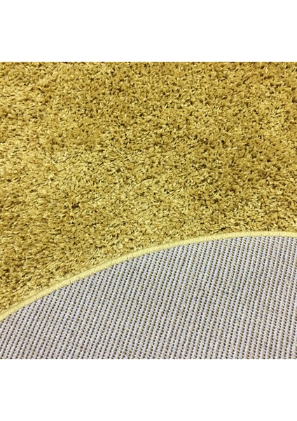 Shaggy 9000NM Gold 160x160 cm Daire Shaggy Halı modelleri