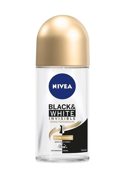 B & W Invisible İpeksi Pürüzsüzlük Sprey Deodorant 150 ml + Nivea B & W Invisible İpeksi Pürüzsüzlük Roll On 50 ml modelleri