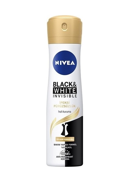B & W Invisible İpeksi Pürüzsüzlük Sprey Deodorant 150 ml + Nivea B & W Invisible İpeksi Pürüzsüzlük Roll On 50 ml fiyatları