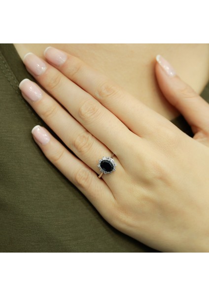 lı Oval Safir Anturaj Yüzük 1050246 fırsatları
