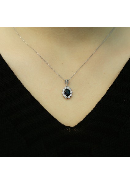 lı Oval Safir Anturaj Kolye 2070014 fiyatları