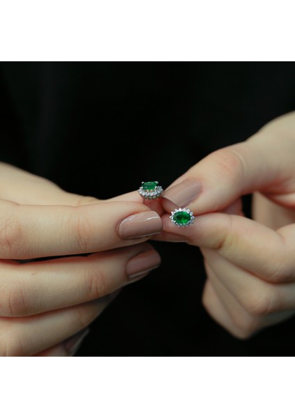 lı Oval Zümrüt Anturaj Küpe 3040013 modelleri