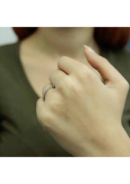 Lova 0,48 Karat Pırlanta Yarımtur Yüzük 1050209