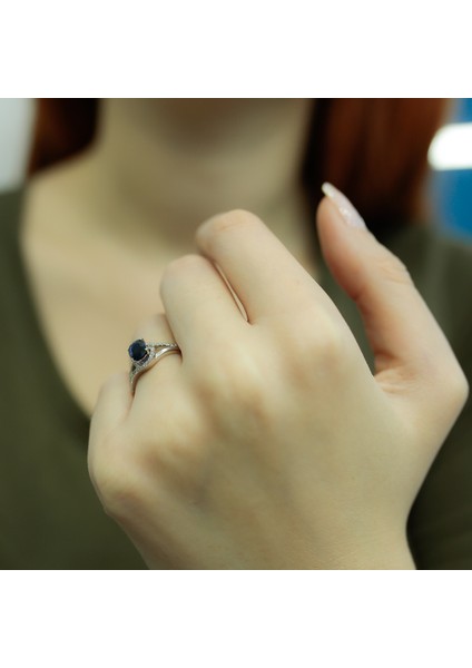 lı Oval Safir Yüzük 1030160