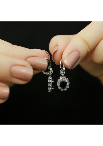 lı Oval Safir Anturaj Küpe 3070014 modelleri