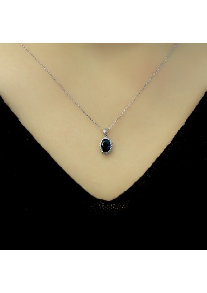 lı Oval Safir Anturaj Kolye 2040014 fiyatları