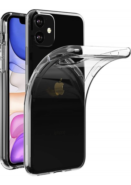 Apple iPhone 11 Premium Silikon Kılıf + Nano Ekran Koruyucu - Şeffaf