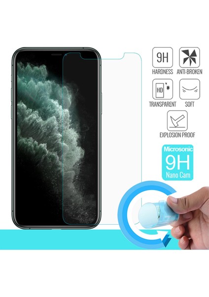 Apple iPhone 11 Pro Max Premium Silikon Kılıf + Nano Ekran Koruyucu - Şeffaf fiyatları
