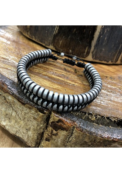 BLK00201 Shamballa Örgülü Doğal Taş Bileklik