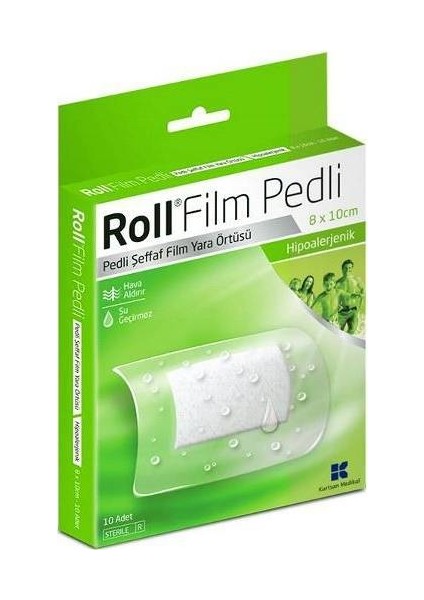 Film Pedli 8 x 10 - Steril Yara Sargısı - 10 Adet