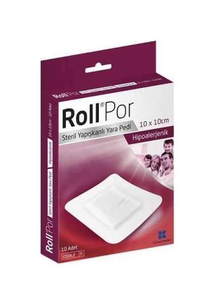 Por 10 x 10 - Steril - Yapışkanlı Yara Pedi - 10 Adet