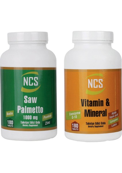 2'li Set Vitamin Mineral + Saw Palmetto