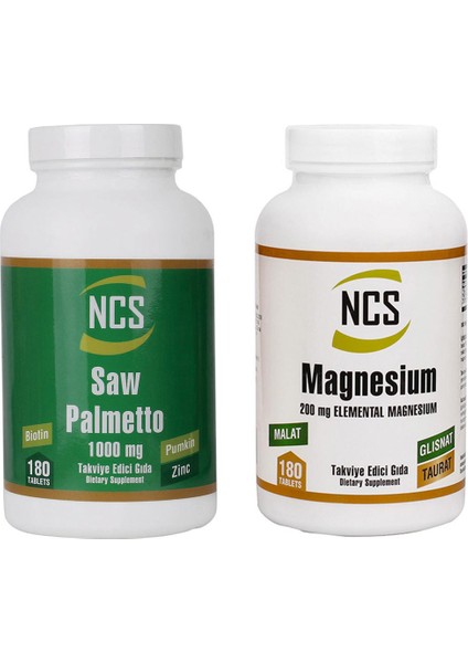 2'li Set Saw Palmetto + Magnesium Malat Taurat Glisinat
