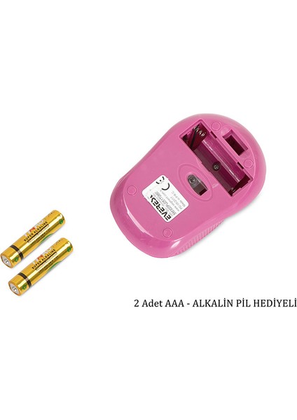 SM-300 Usb Rose Gold 4D Optik Alkalin Pil Kablosuz Mouse