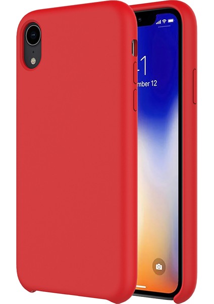 iPhone XR Rubber Fit Kılıf Red