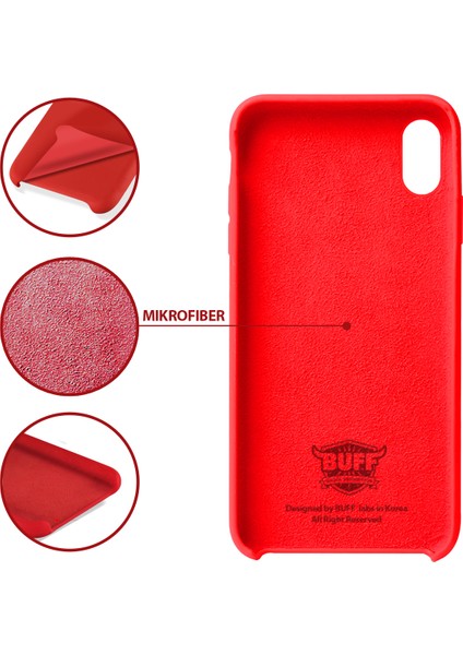 Buff iPhone Xs Max Rubber Fit Kılıf Red