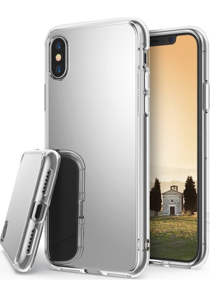 ® Apple iPhone X/XS Mirror Fusion Kılıf Silver